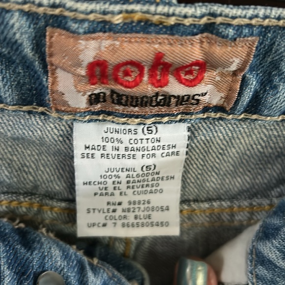 NOBO No Boundaries demon Jean shorts size 5 juniors - Picture 3 of 4